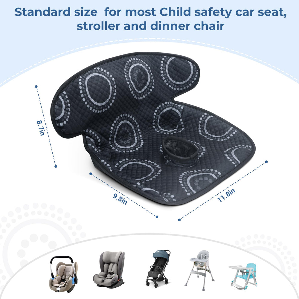 COOLBEBE piddle pad universal-fit design works with most car seats.