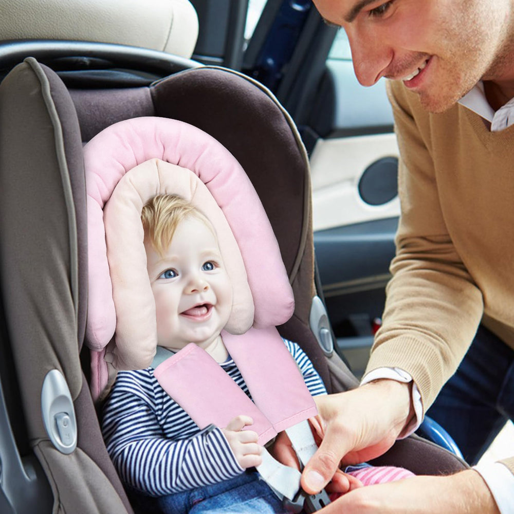 COOLBEBE portable changing pad in pink convenient for quick cleanups.