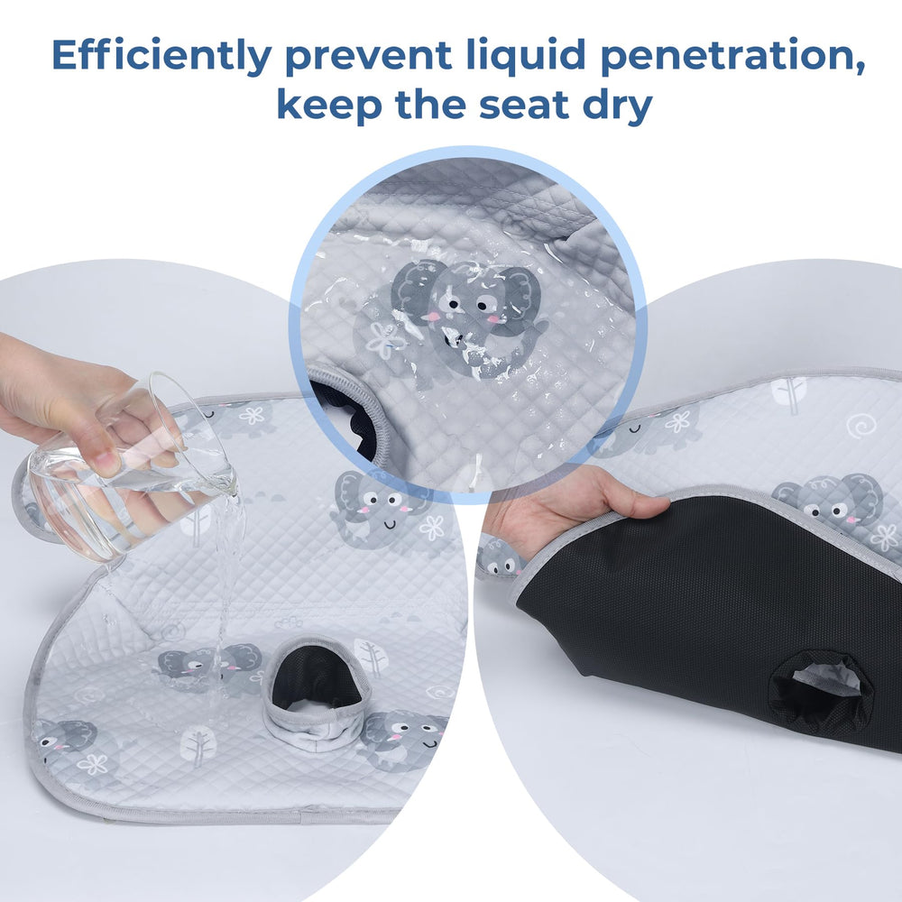 COOLBEBE piddle pad non-slip edge remains in place during car rides