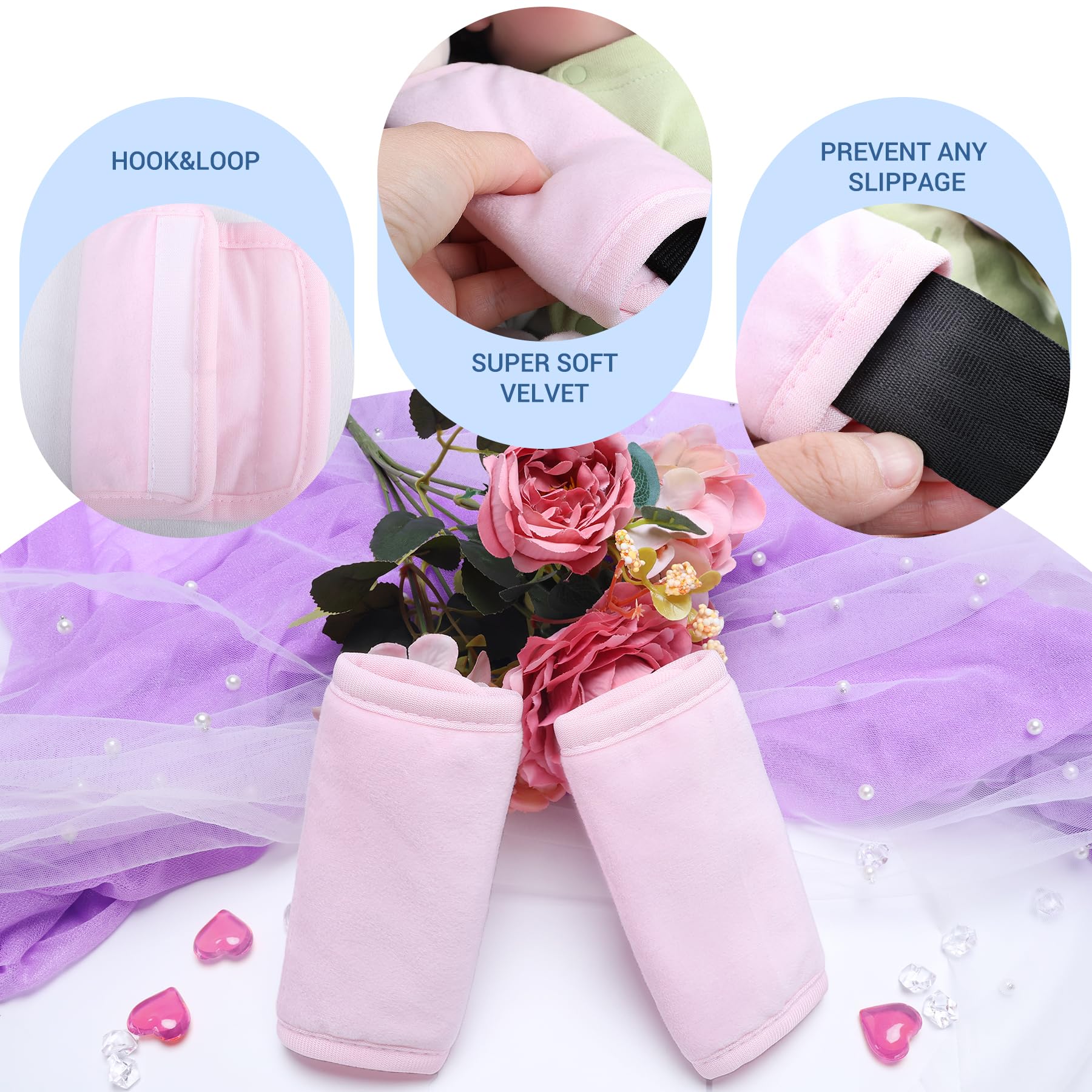 COOLBEBE removable inserts for birth to 12 months in pink for growing babies.