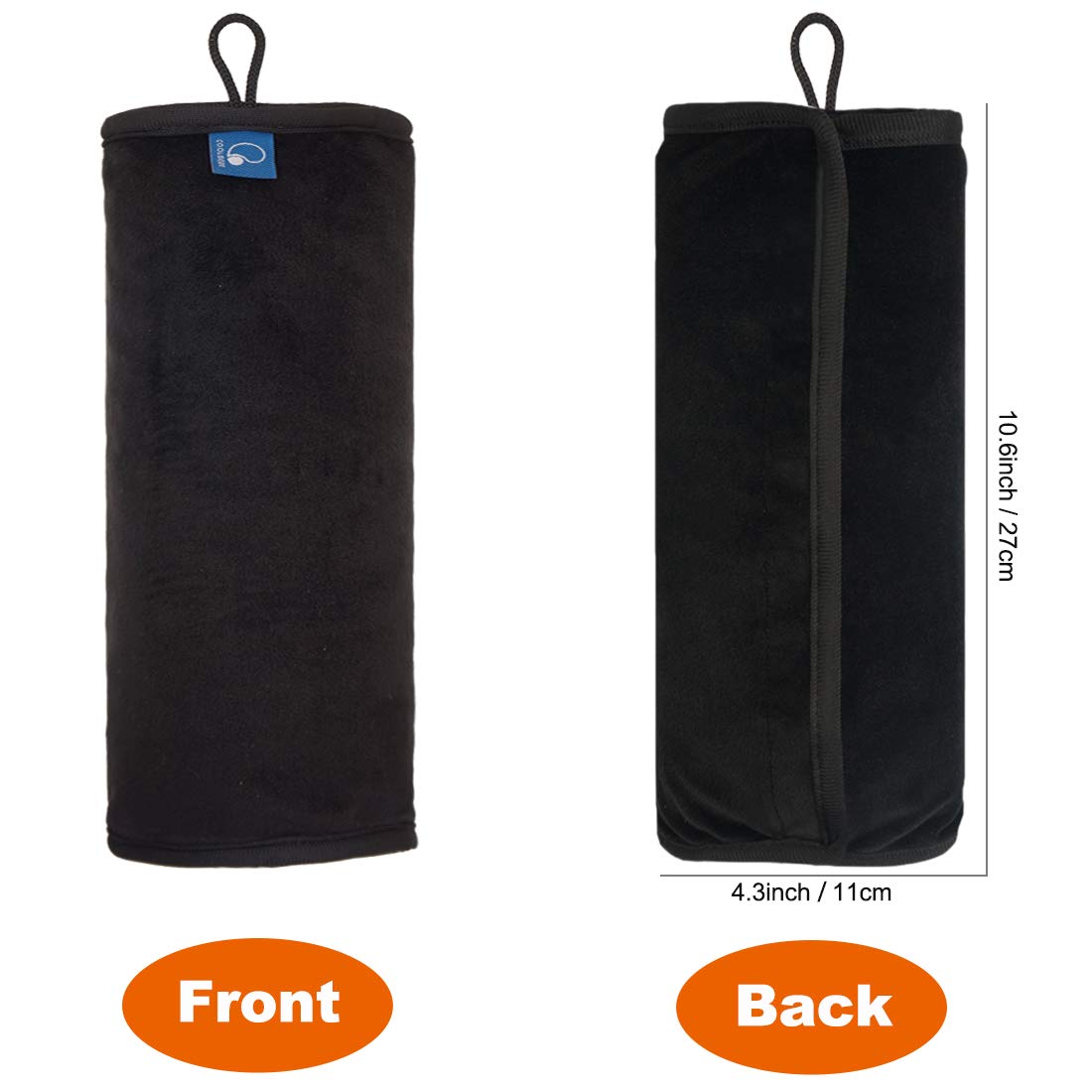 COOLBEBE seatbelt cushion with removable cover for easy cleaning after trips.