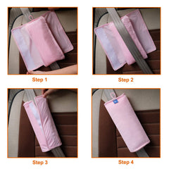 COOLBEBE seat belt pillow washable cover keeps velvet plush