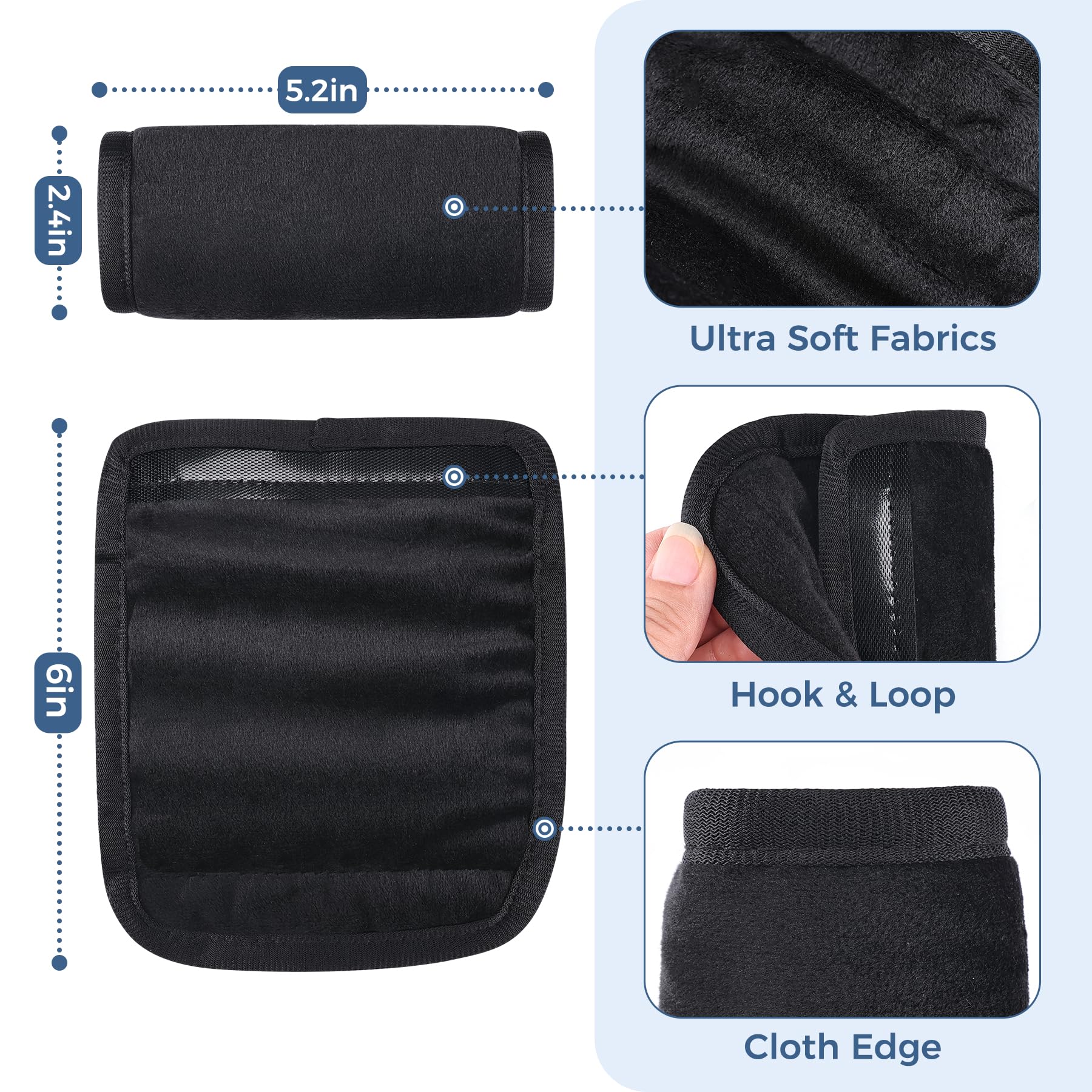 COOLBEBE strap covers in velvet prevent rubbing on delicate skin.