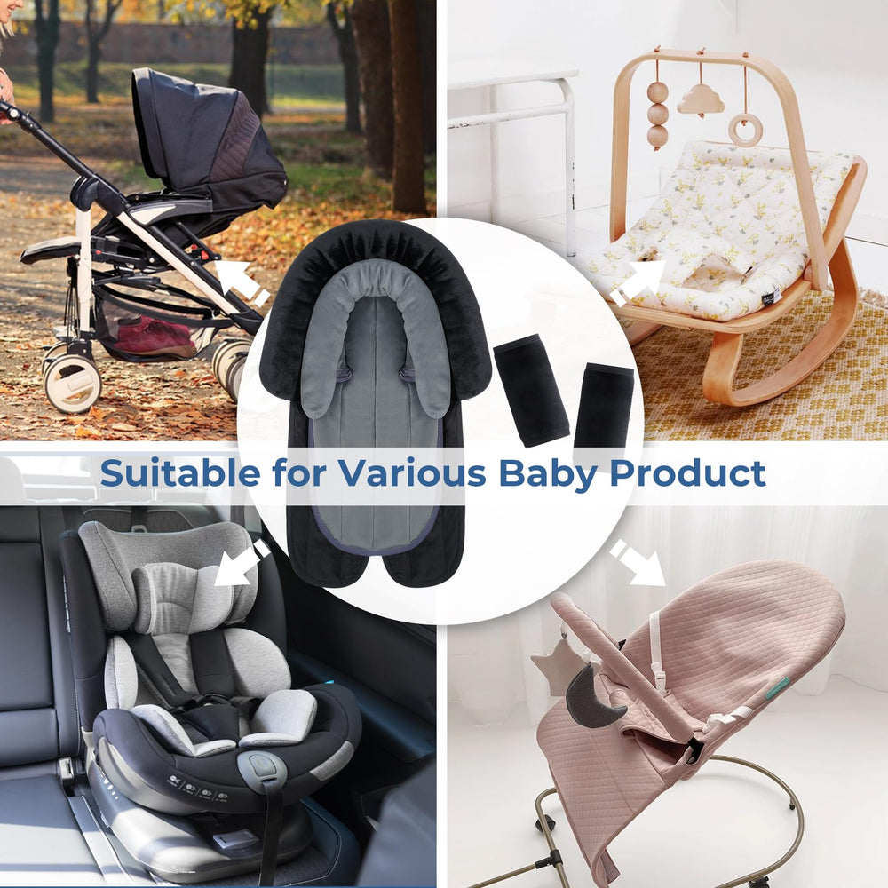 COOLBEBE stroller and car-seat organized setup helps keep travel tidy