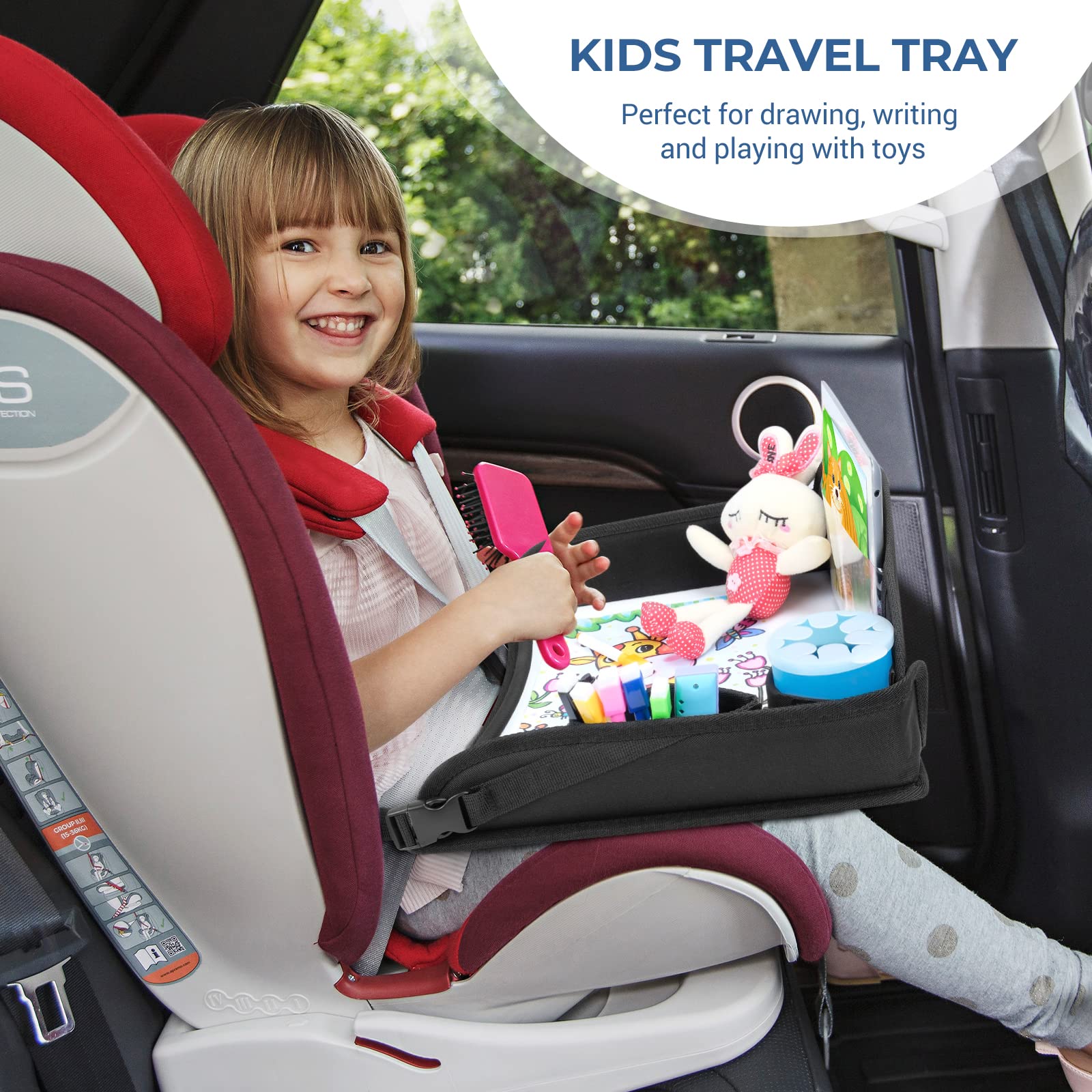 COOLBEBE travel tray dividers help organize pens and snacks