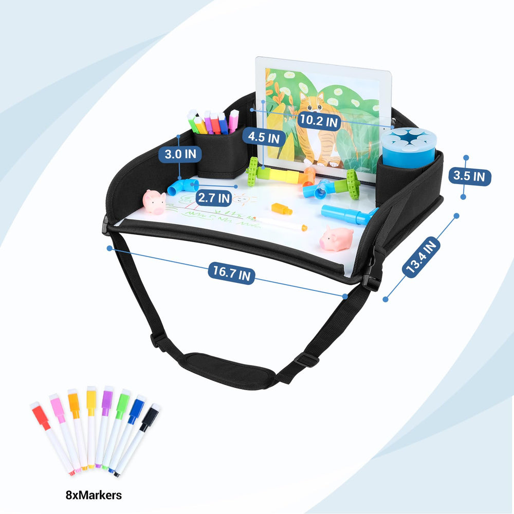 COOLBEBE soft-foam edge on travel tray protects kid during travel