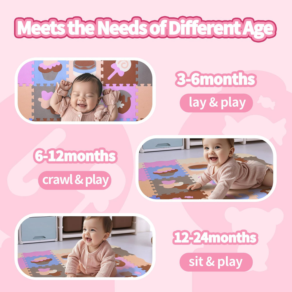 Coolcandy Baby Play Mat waterproof surface simplifies quick wipe-clean messes