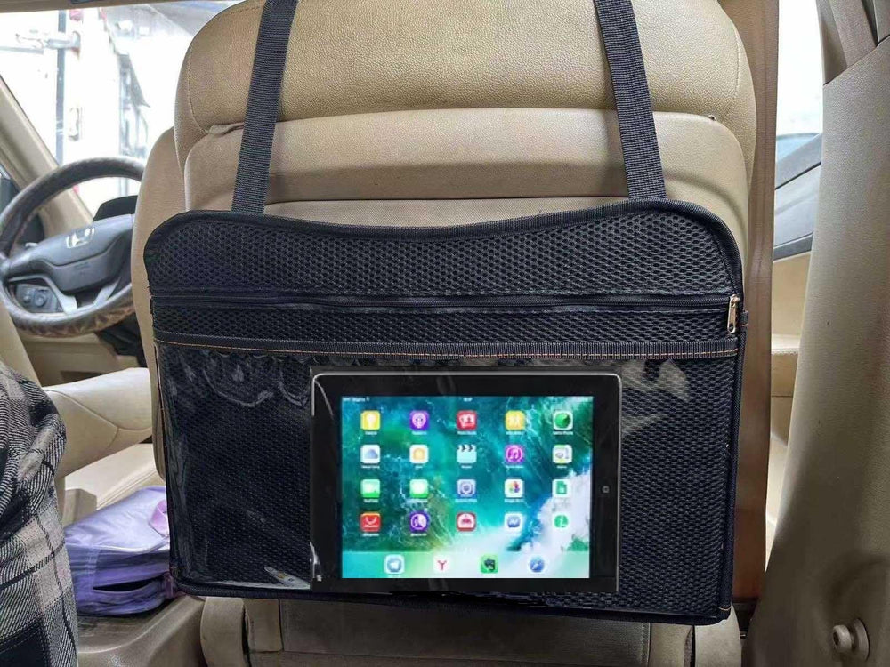 Coolmum Kids Travel Tray stroller-attachment image showing organized pockets for essentials.