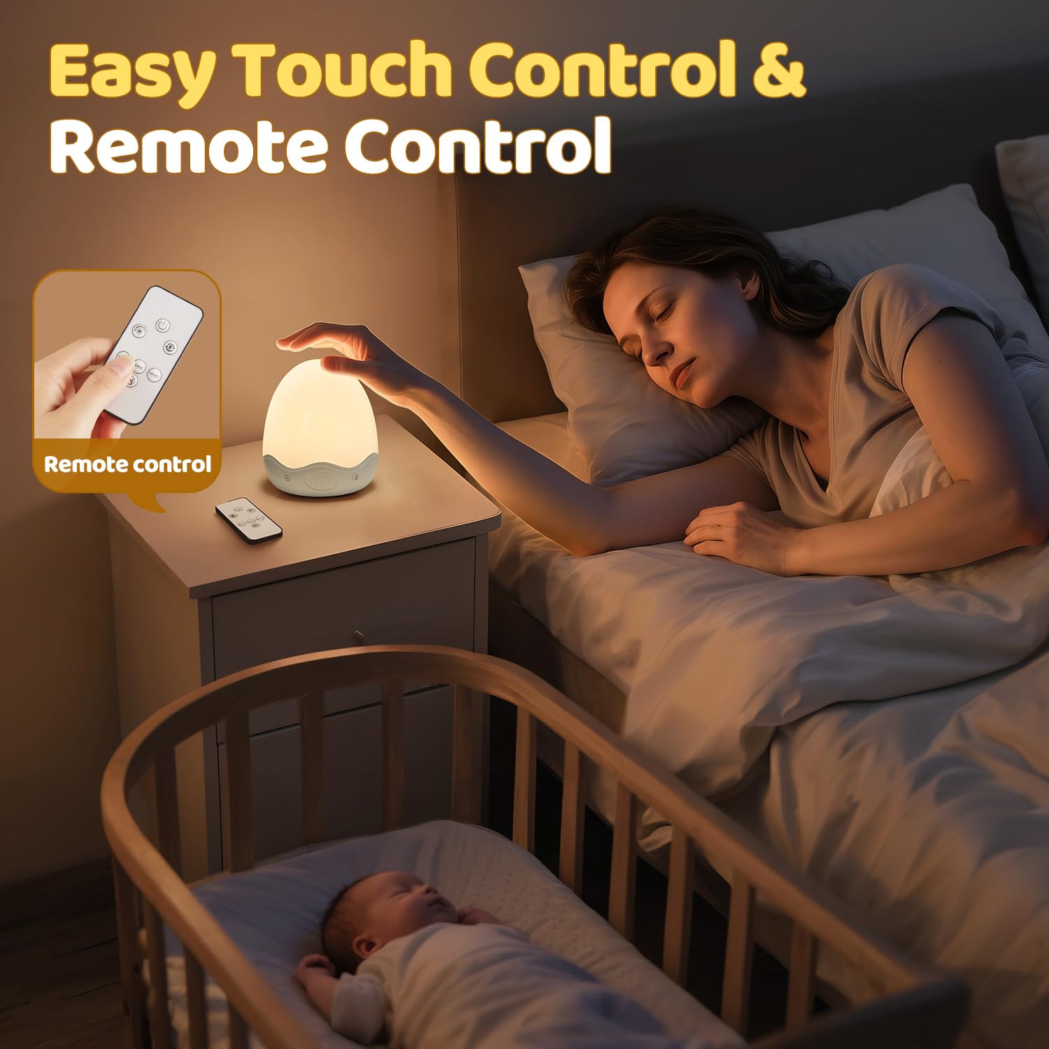 COOLNIGHT egg night light with 10 brightness levels.