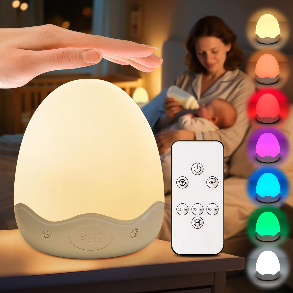 COOLNIGHT egg night light in 10 colors for versatile nursery ambience.