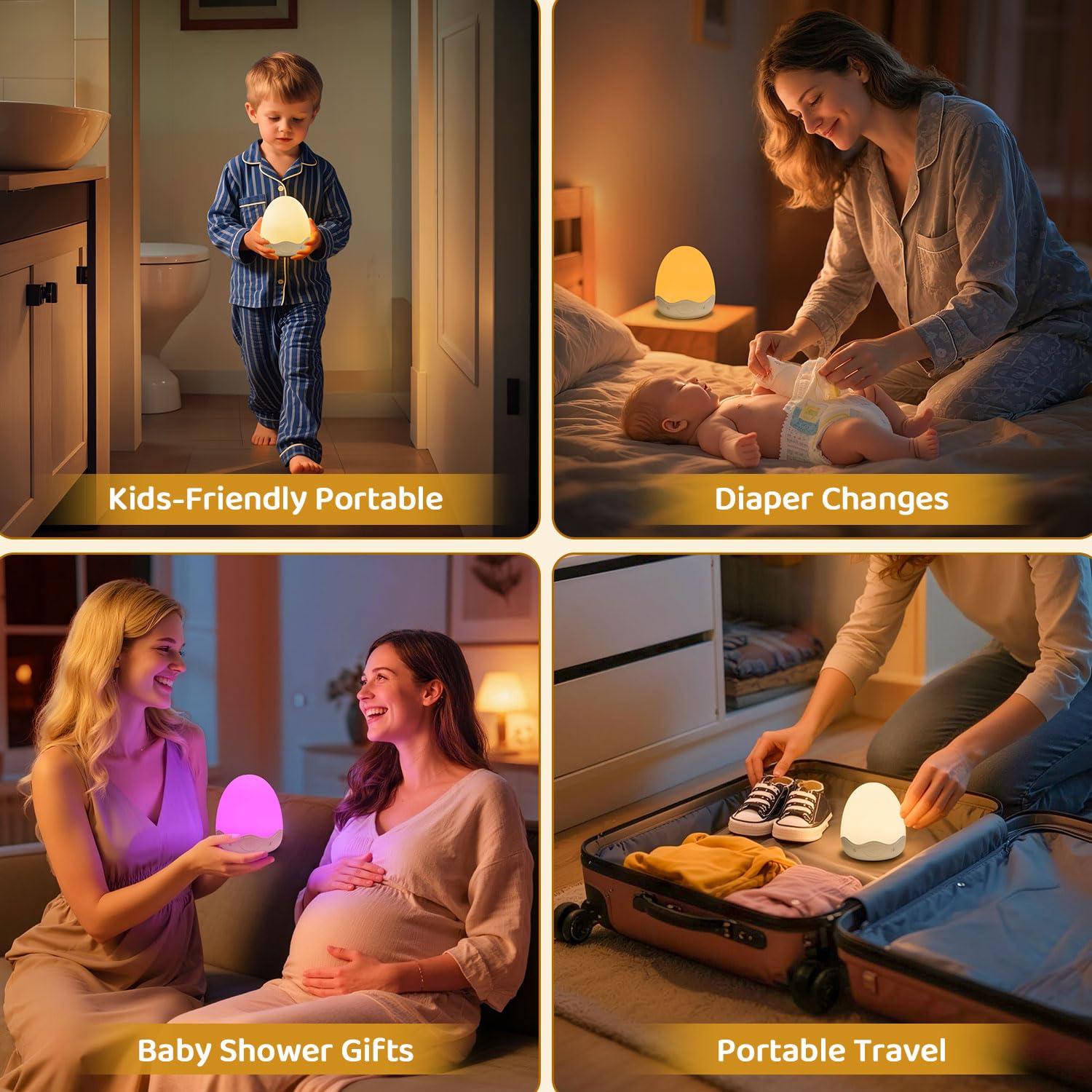 COOLNIGHT egg night light with 15–60 minute timers.
