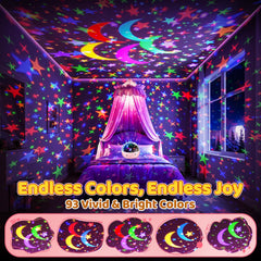 COOLNIGHT ceiling projection image with 360° rotation offers mesmerizing visuals.
