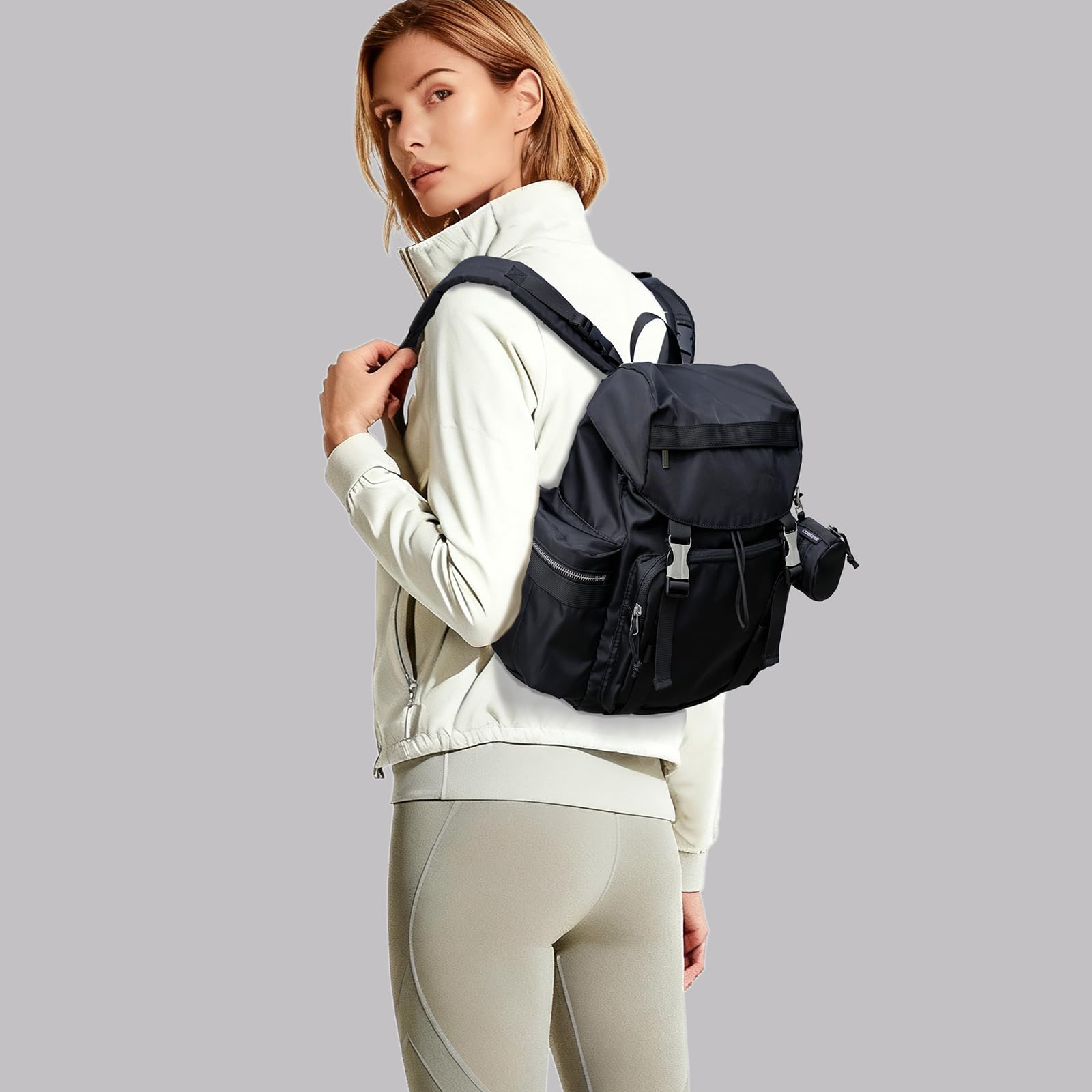 COOLREX Diaper Bag Backpack inside layout demonstrates organized storage for baby and parent essentials.