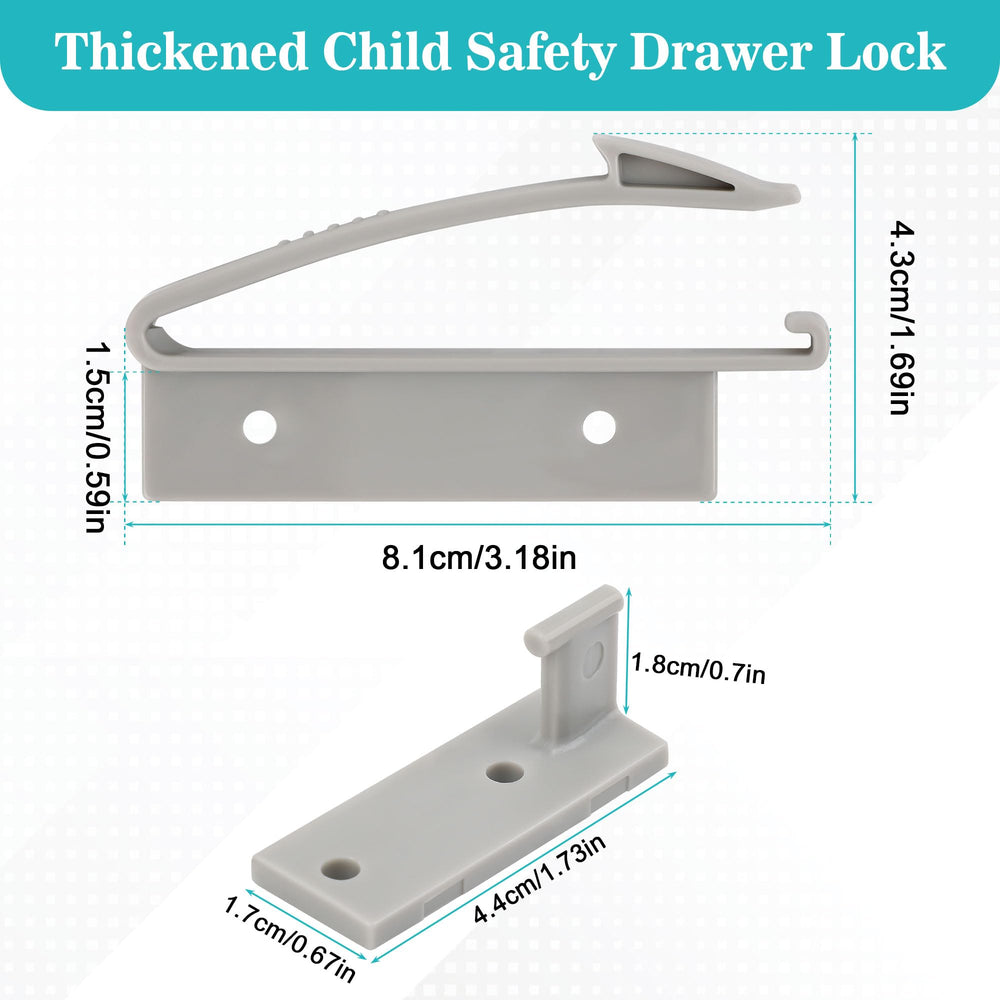 Coolrunner thickened drawer lock with adhesive tape offers strong, easy mounting for safety.