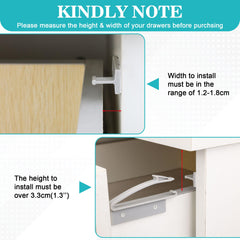 Coolrunner thickened drawer lock installation shows simple drill and screw setup for secure fit.
