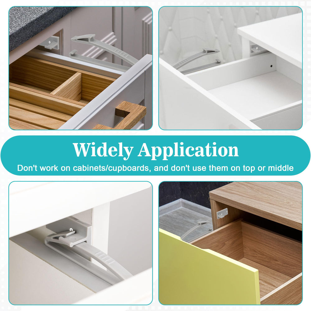 Coolrunner thickened drawer lock on drawer demonstrates visible safety for curious kids.