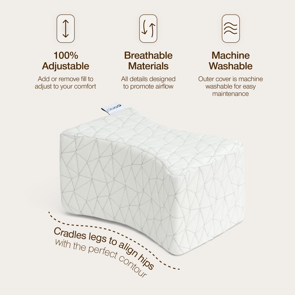 Coop Home Goods adjustable foam inserts customize knee pillow fit for personalized comfort