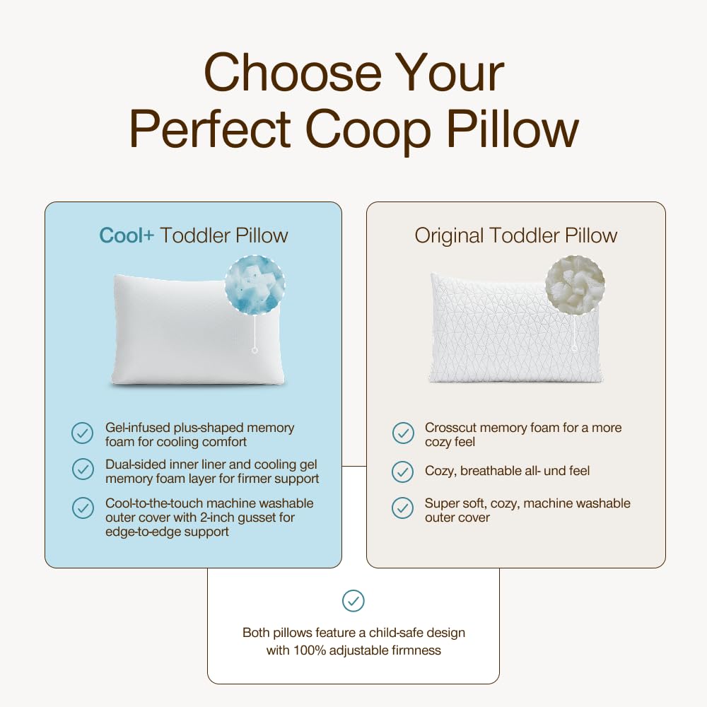 Coop Home Goods Cool+ toddler pillow scenario showing versatile daily use