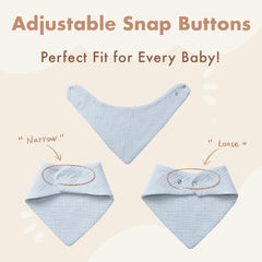 COOROBIN ultra-soft muslin bib close-up showing breathable fabric for delicate skin.