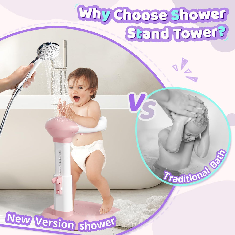COOSEYA Baby Shower Stand suited for multi-application use like diaper changes and lotion.