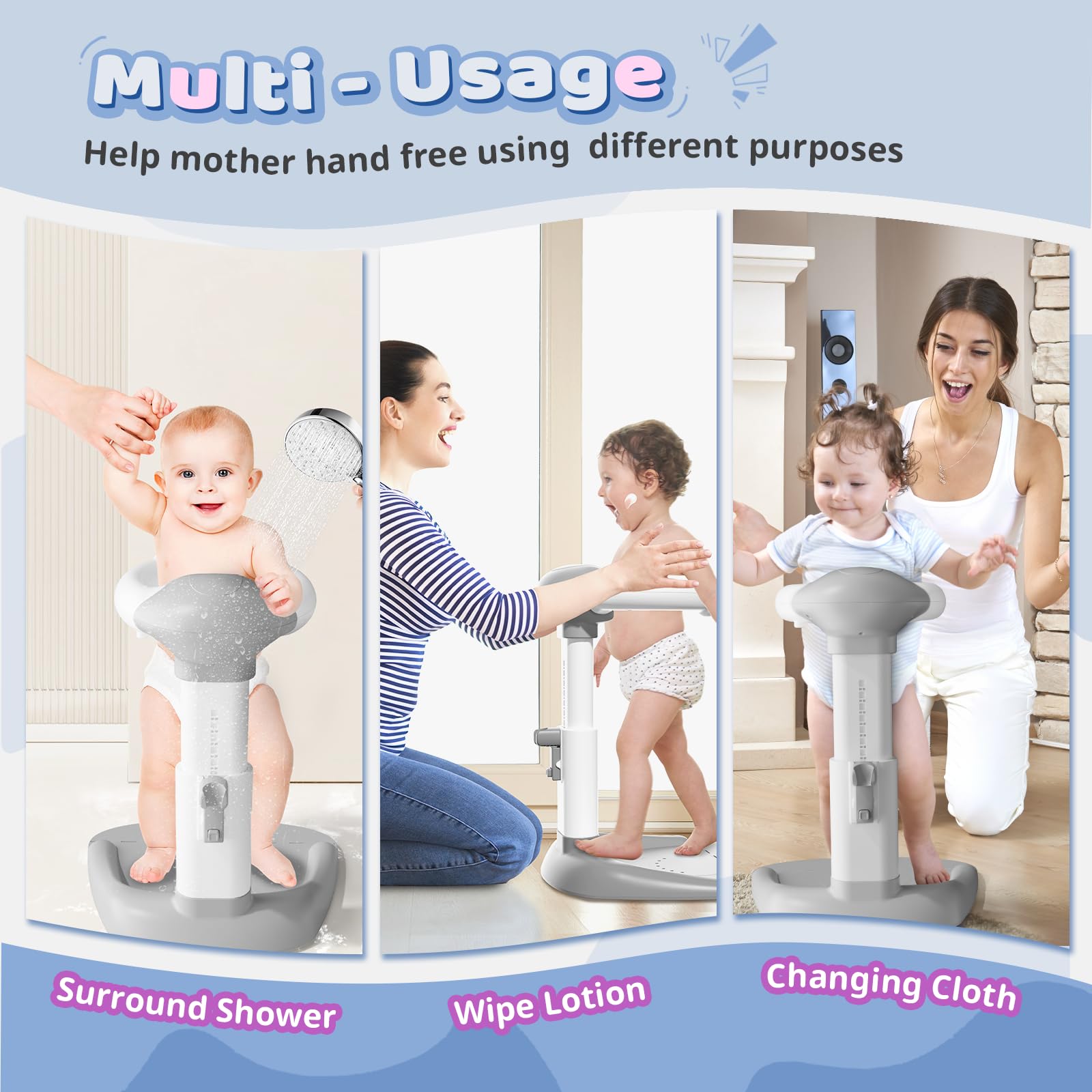 COOSEYA bath stand easy-clean-storage for compact bathroom spaces