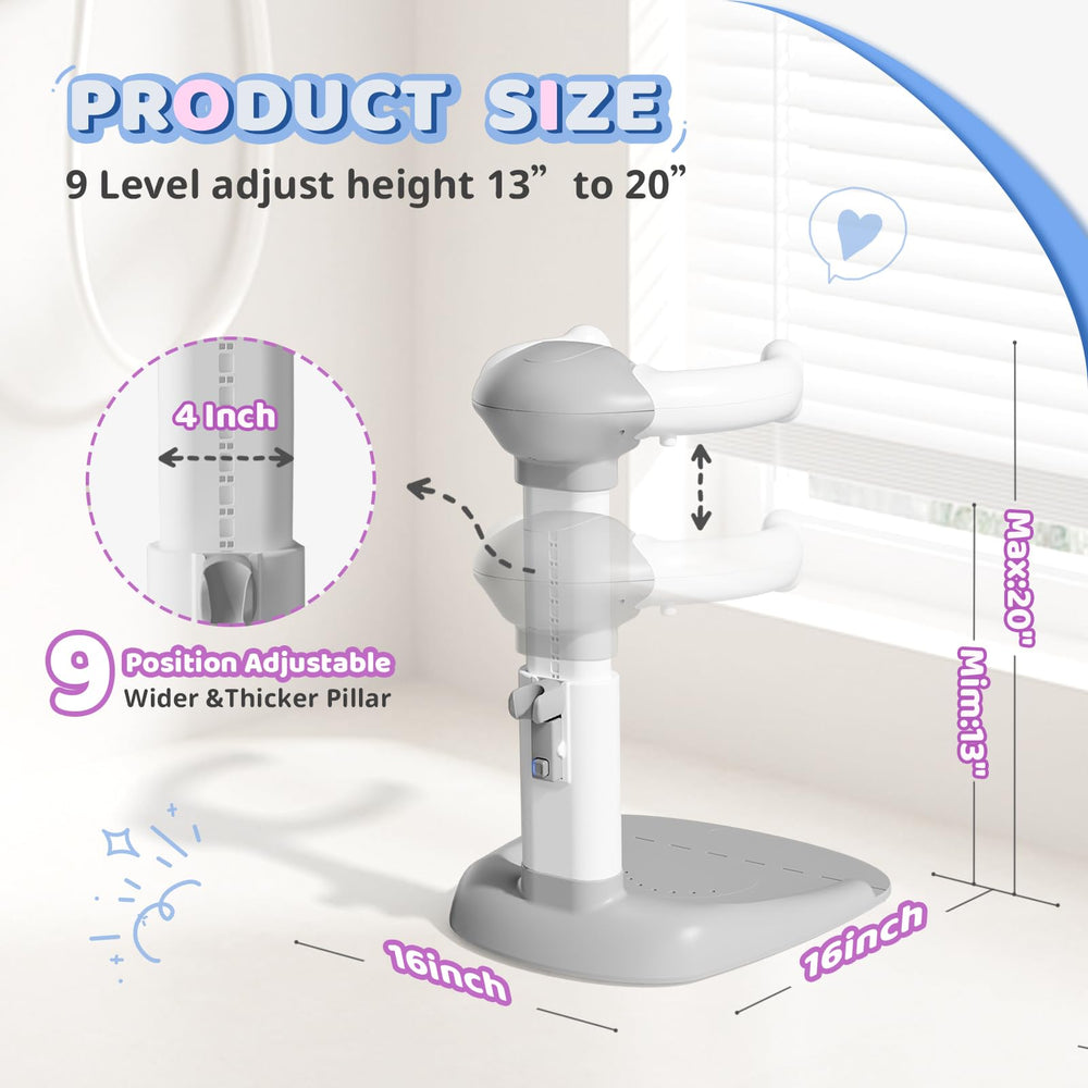 COOSEYA bath stand shower head holder enables hands-free rinsing