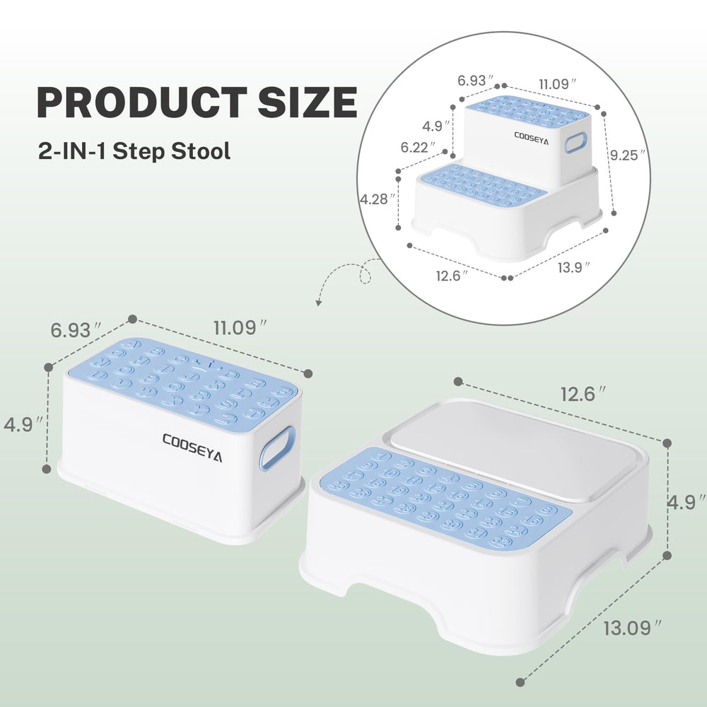 COOSEYA double-layer structure increases height for independent bathroom tasks and sink access.
