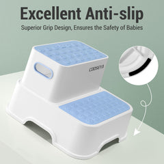 COOSEYA no-slip surface bottom emphasizes secure grip during toddler bathroom routines.
