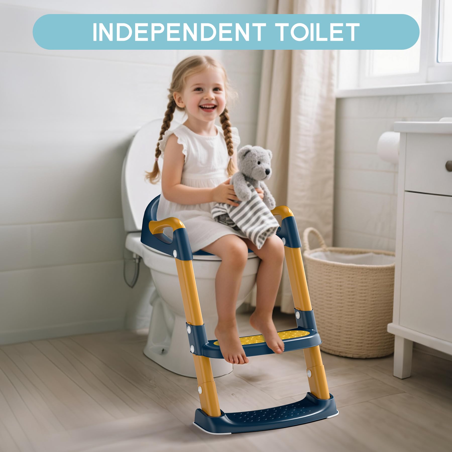 COOSEYA potty-training toilet splash guard reduces splashes for cleaner bathrooms