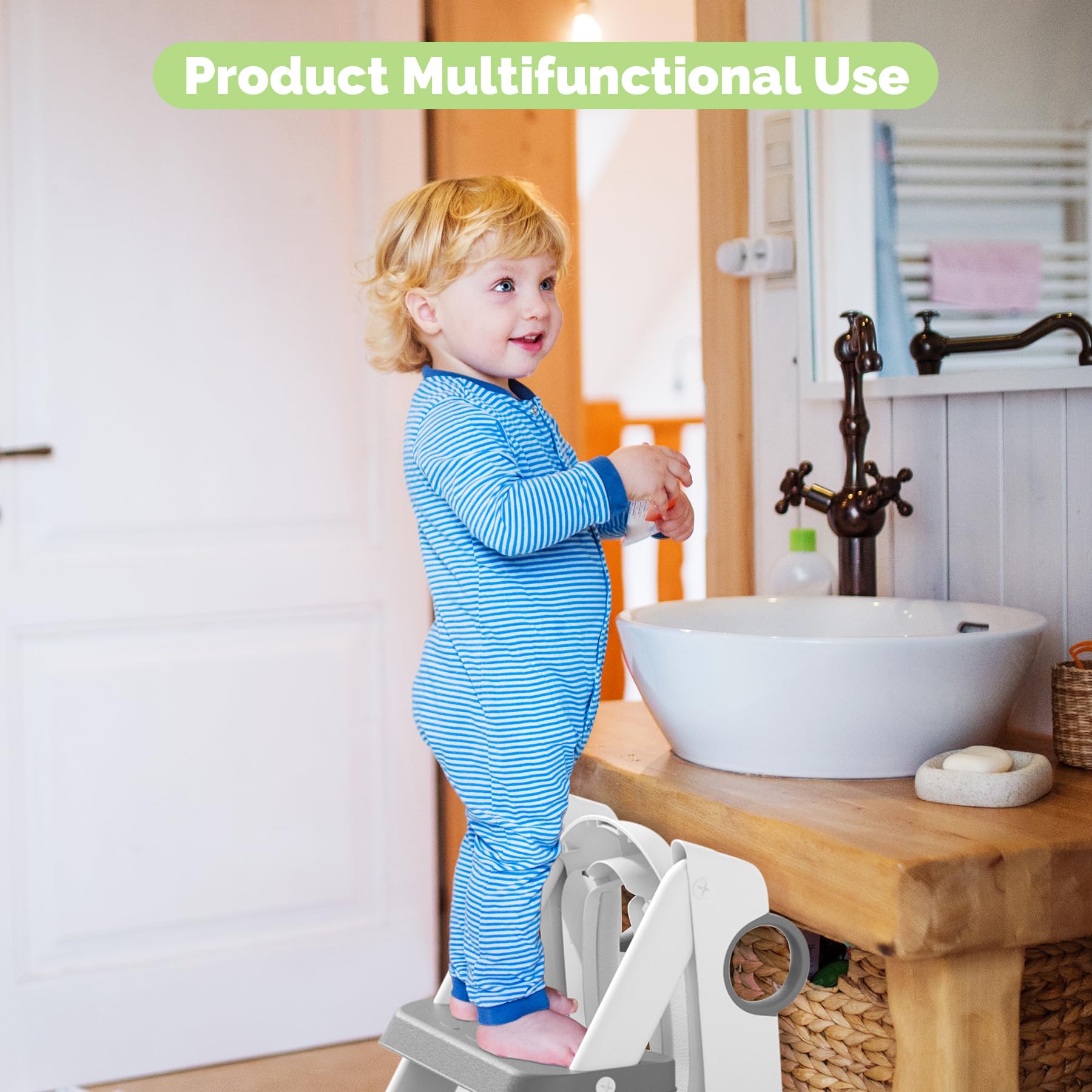COOSEYA toilet-seat-2-in-1-use combines training seat with handy step stool