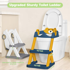 COOSEYA toilet seat demonstrating adjustable height for growing kids