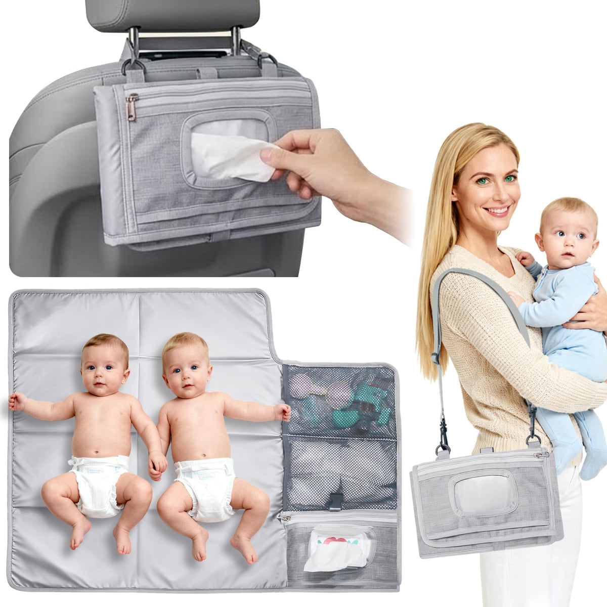 Coowarmbutb large-portable-changing-pad open provides a roomy, comfortable diaper change area on the go