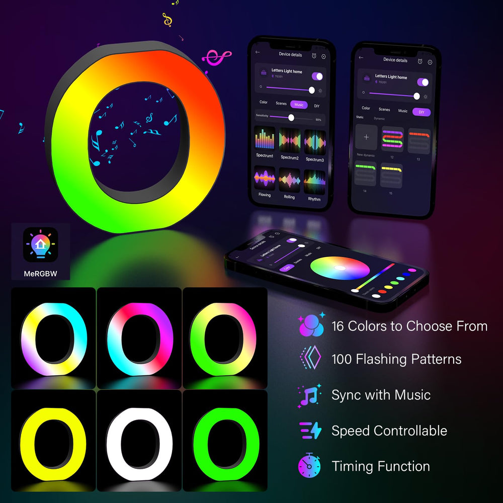 Coplsdors light-up letters showcase DIY color combos to customize atmospheres