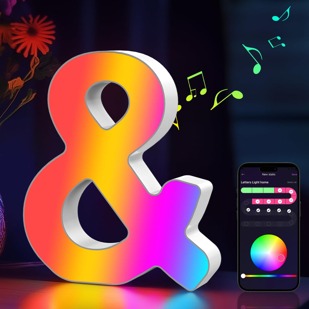 Coplsdors light-up letters flash music-synced colors for parties