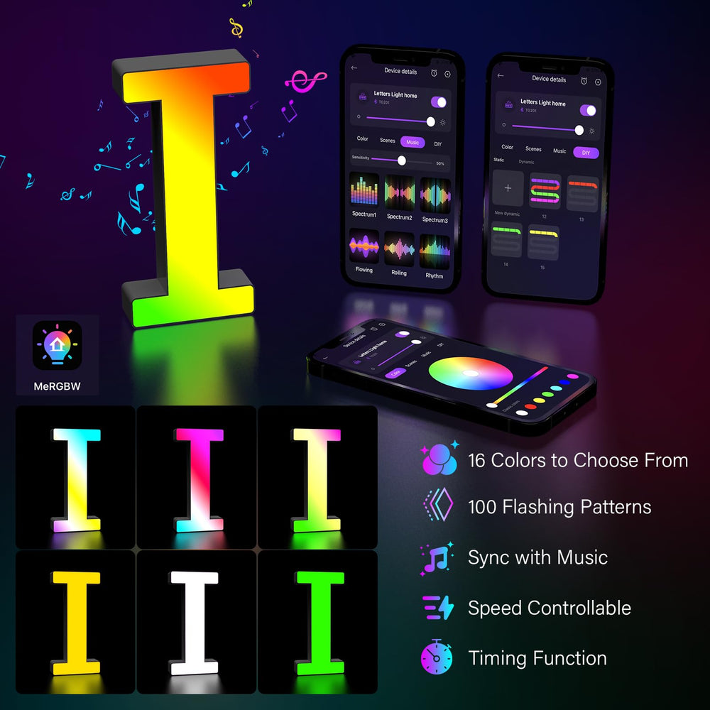 Coplsdors MRGB-I letters desk display shines during study and gaming
