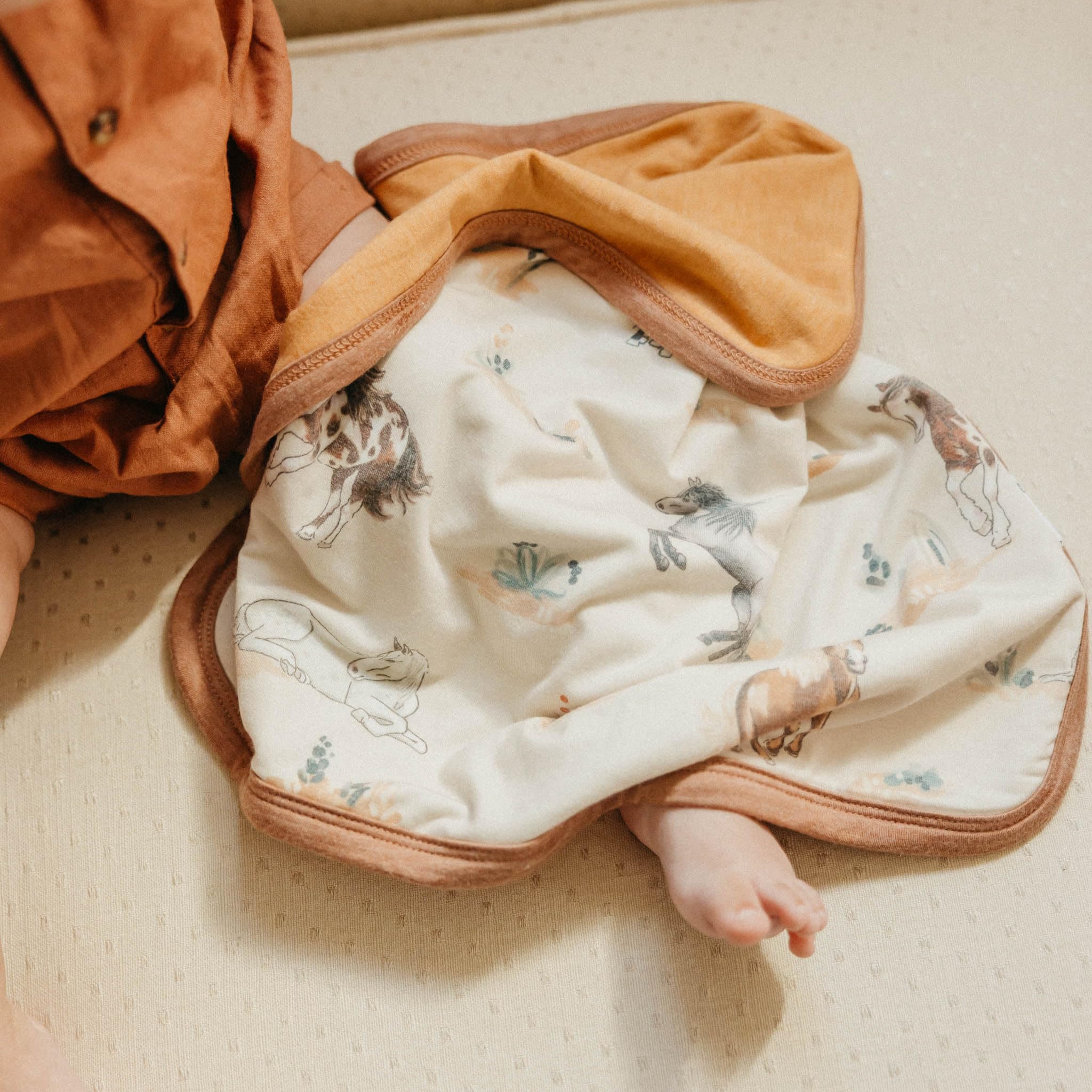 Copper Pearl 16x16 portable size in a diaper bag for quick self soothing