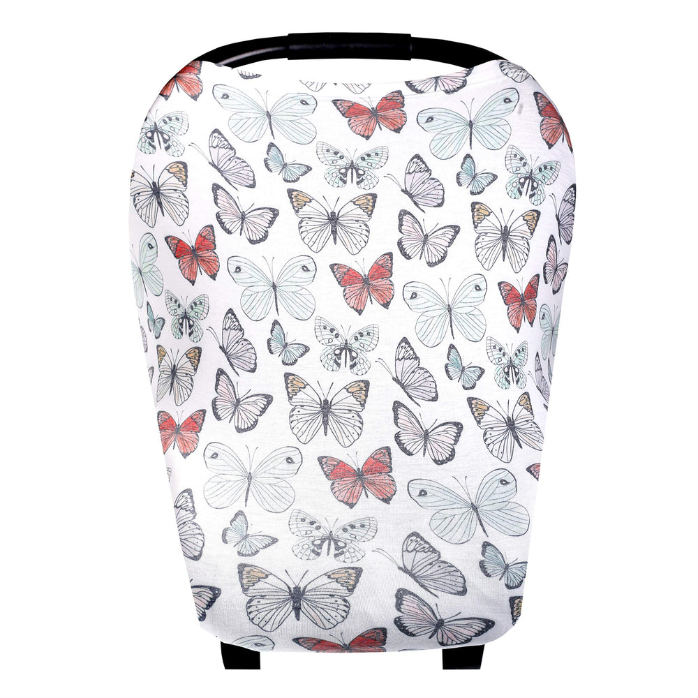 Copper Pearl 5-in-1 car seat cover closeup, versatile protection and easy access.