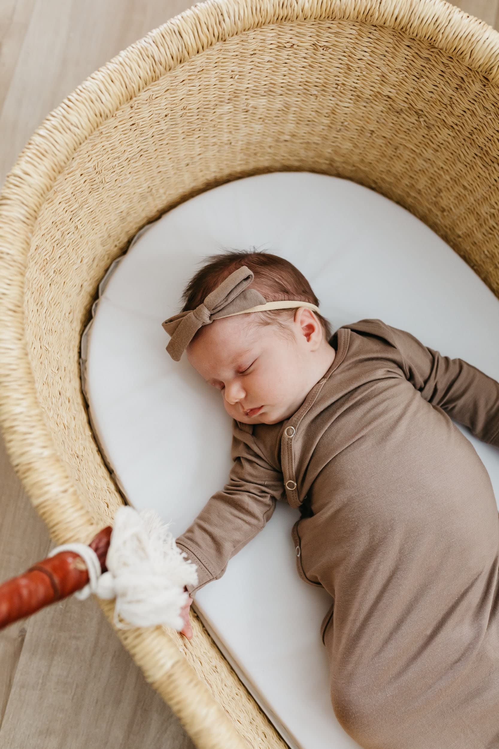 Copper Pearl Baby Bows coordinated-outfit image displays matching prints for cohesive baby style.