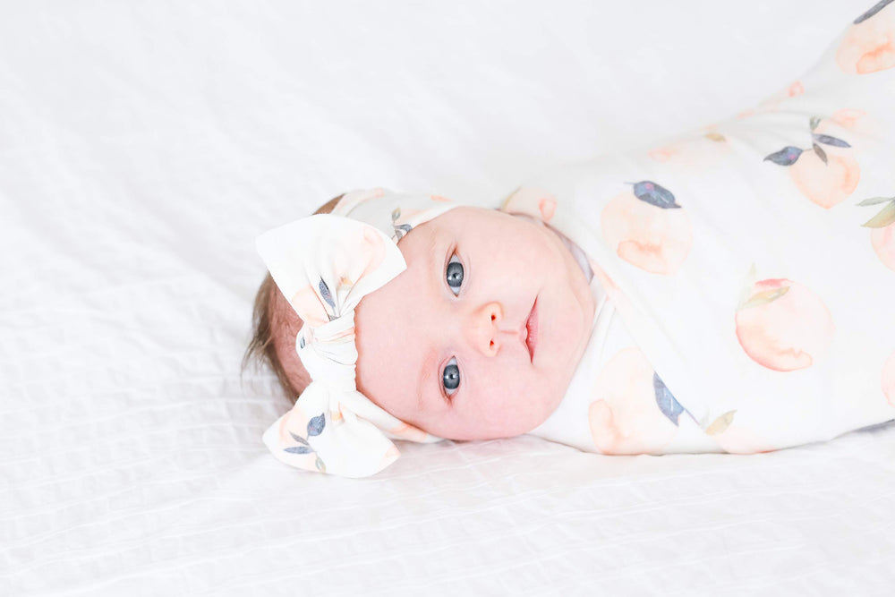 Copper Pearl baby bows gift packaging makes gifting easy for baby showers