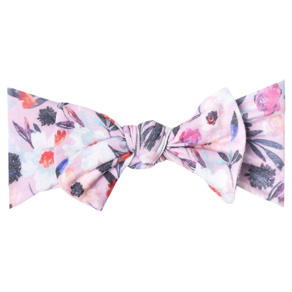 Copper Pearl premium soft headband bow with gentle stretch for baby comfort.