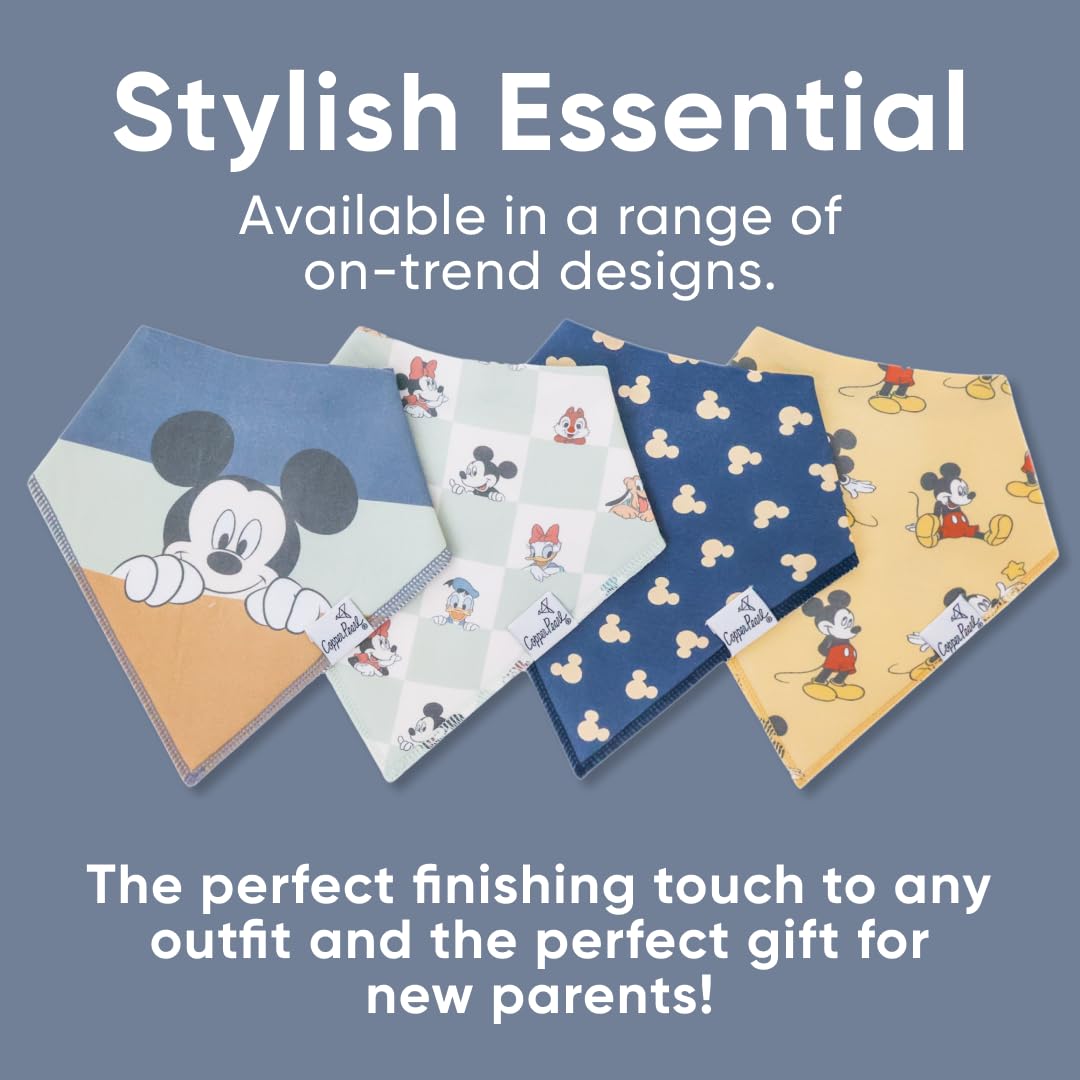 Copper Pearl stylish outfit finish helps keep baby clean while teething