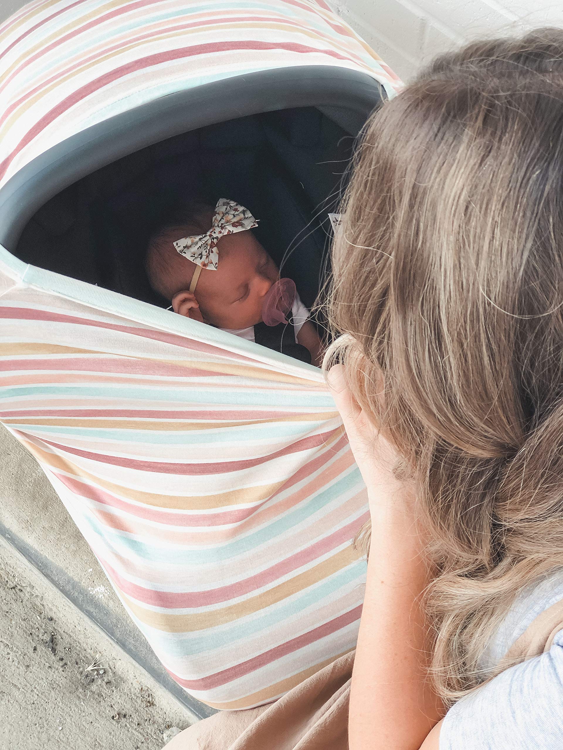 Copper Pearl Belle infinity scarf cover blends fashion with baby-friendly coverage.