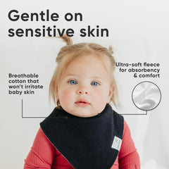 Copper Pearl Bibs are machine washable and durable for busy families.