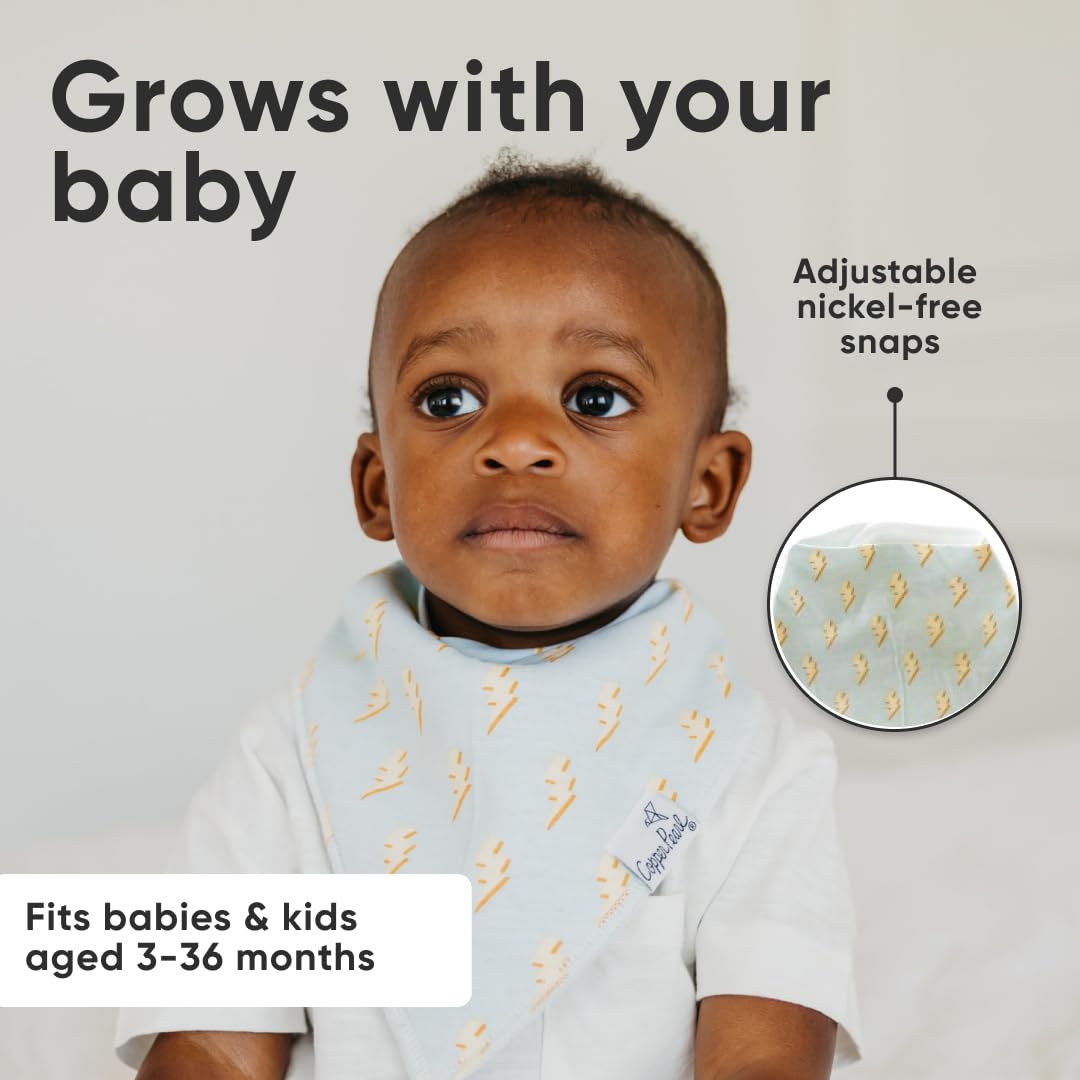 Copper Pearl bibs machine washable and low tumble dry care