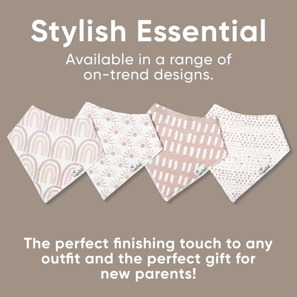 Copper Pearl Bliss bib gift-pack 4-pack ready for gifting.