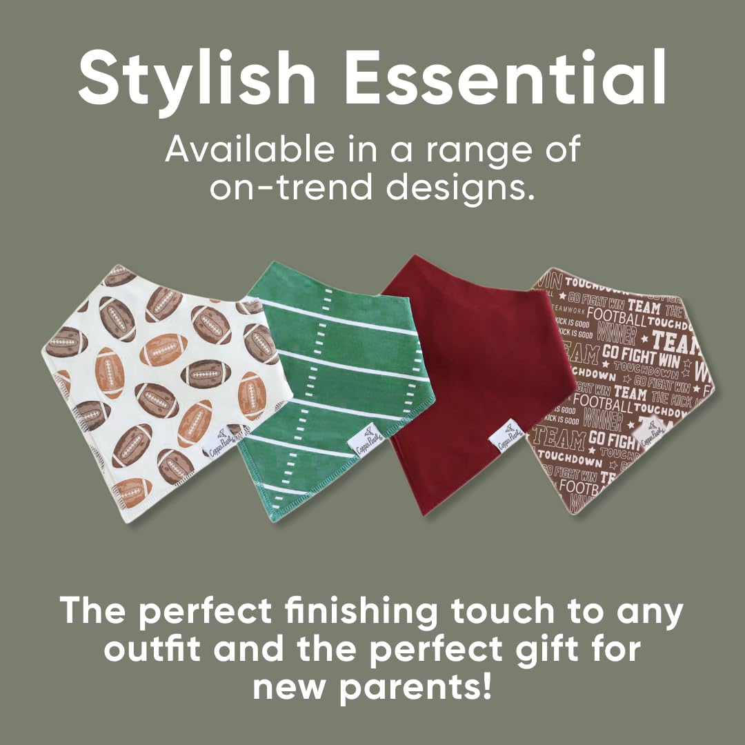 Copper Pearl Blitz bib pack gift-ready packaging appeals as a baby shower gift.