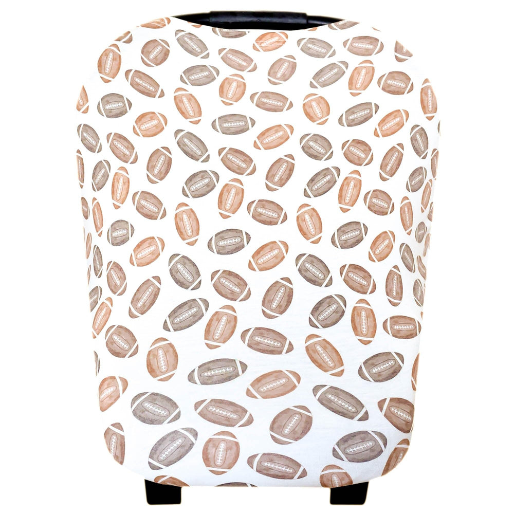 Copper Pearl Blitz car-seat cover showing sun protection and easy access for parents
