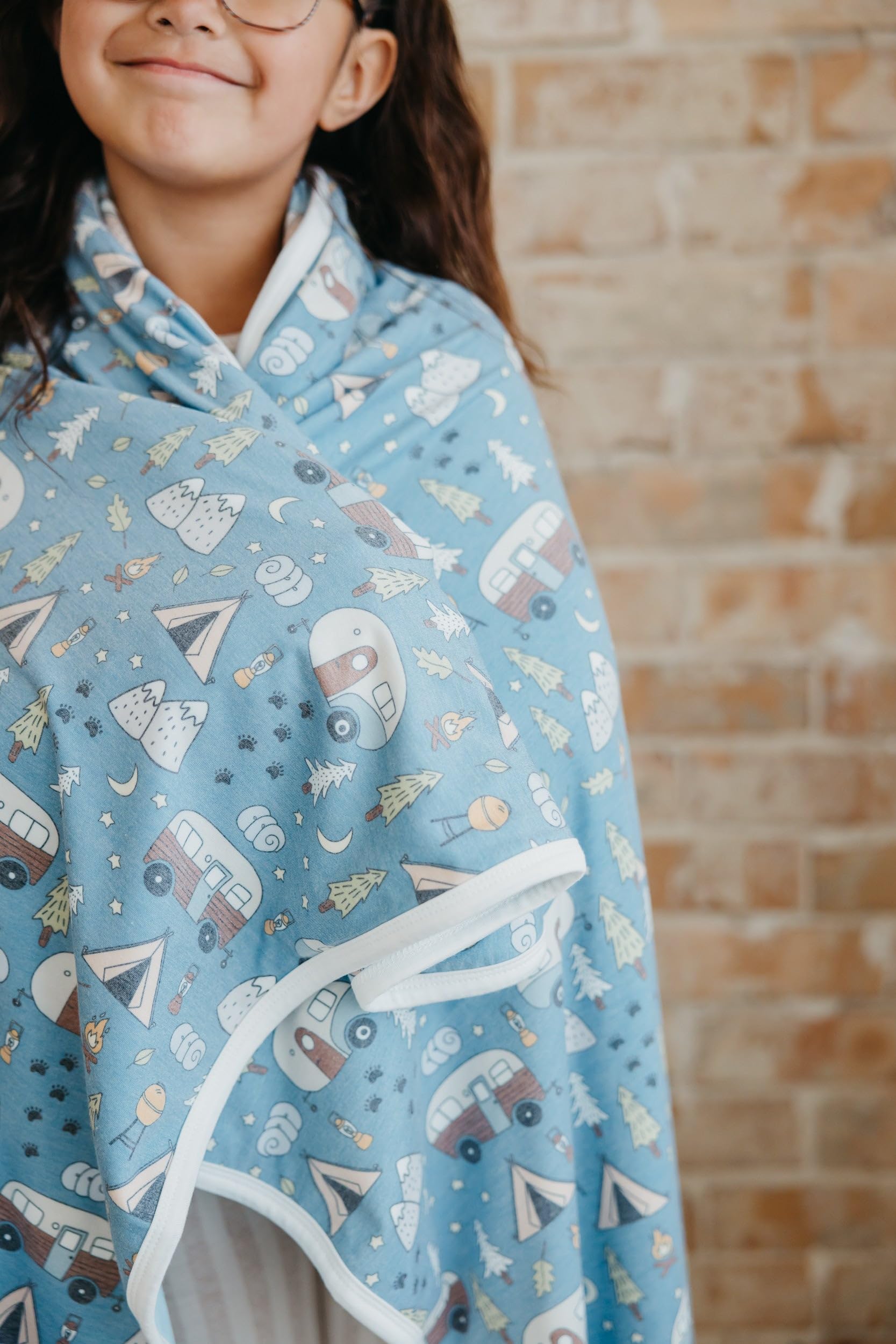 Copper Pearl Bridger baby snuggle demonstrates soft, cozy warmth for naps.