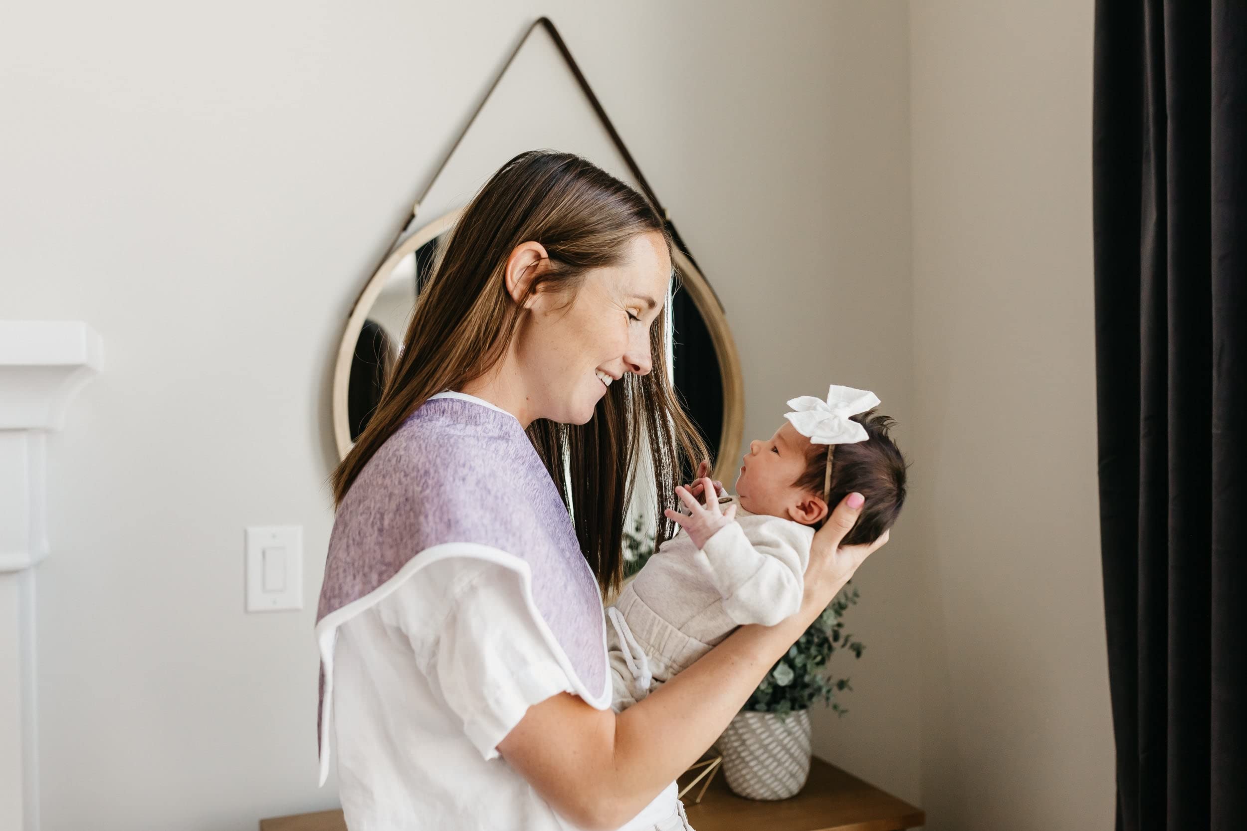 Copper Pearl burp cloth easy care, machine washable and tumble-dry friendly