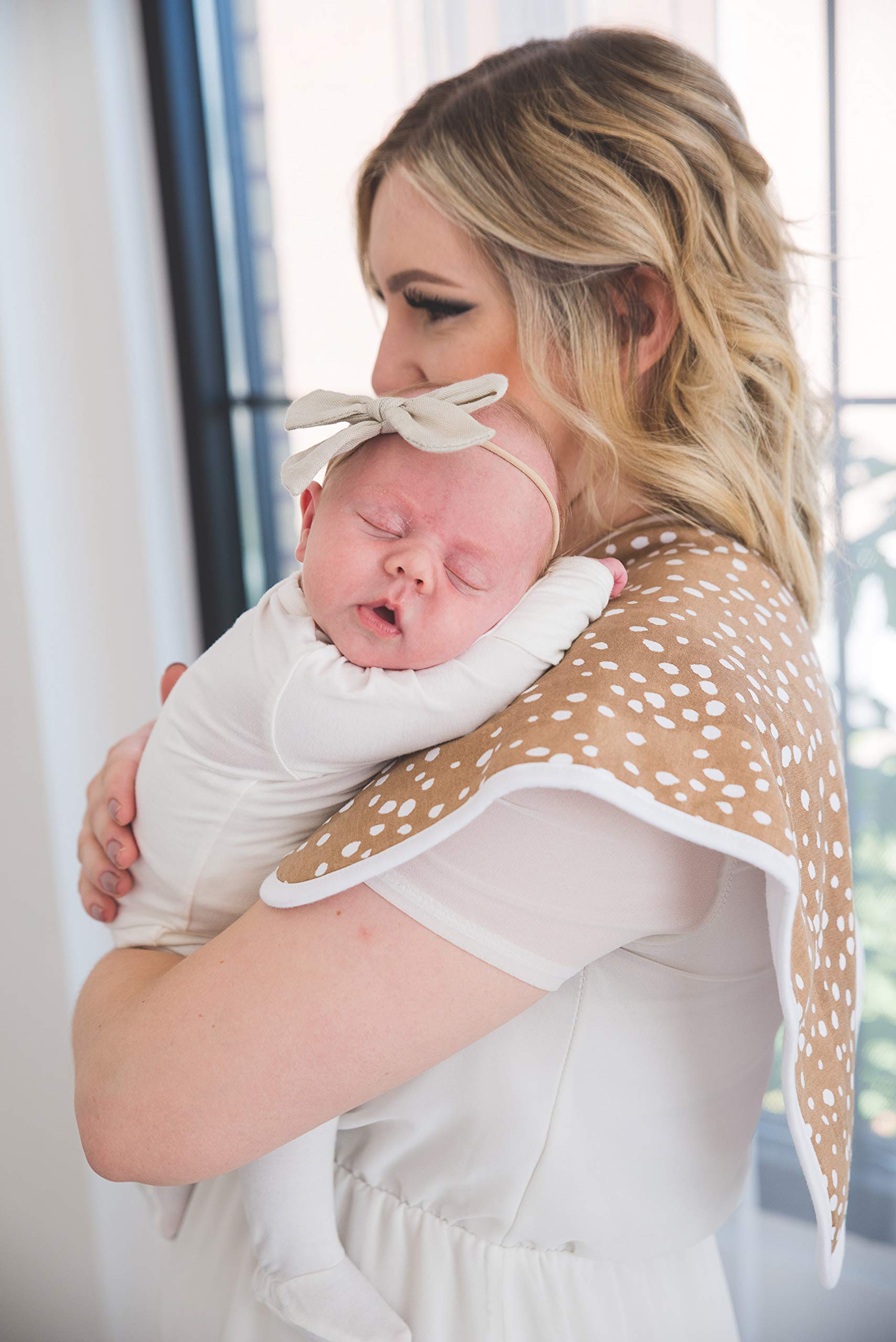 Copper Pearl burp cloth easy care on cold wash and low dry